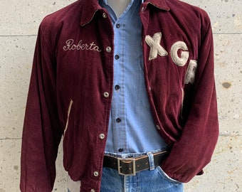 VINTAGE 1950s Park Regal Corduroy Varsity Jacket / Letterman VINTAGE 1950s Park Regal Corduroy Varsity Jacket / Letterman