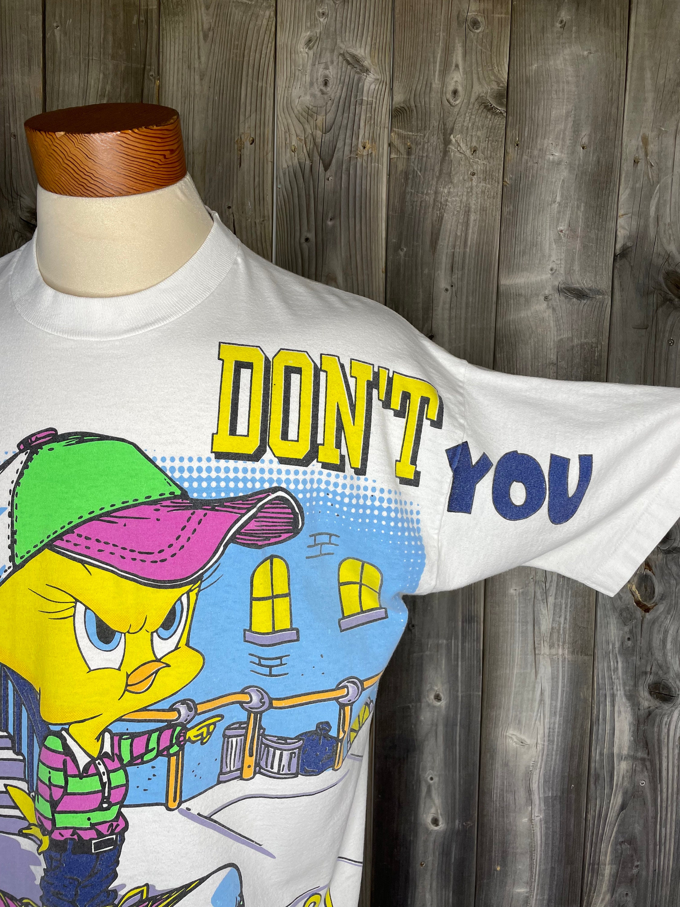 VINTAGE 1990s Tweety T-shirt 1997 / What Part Don't You