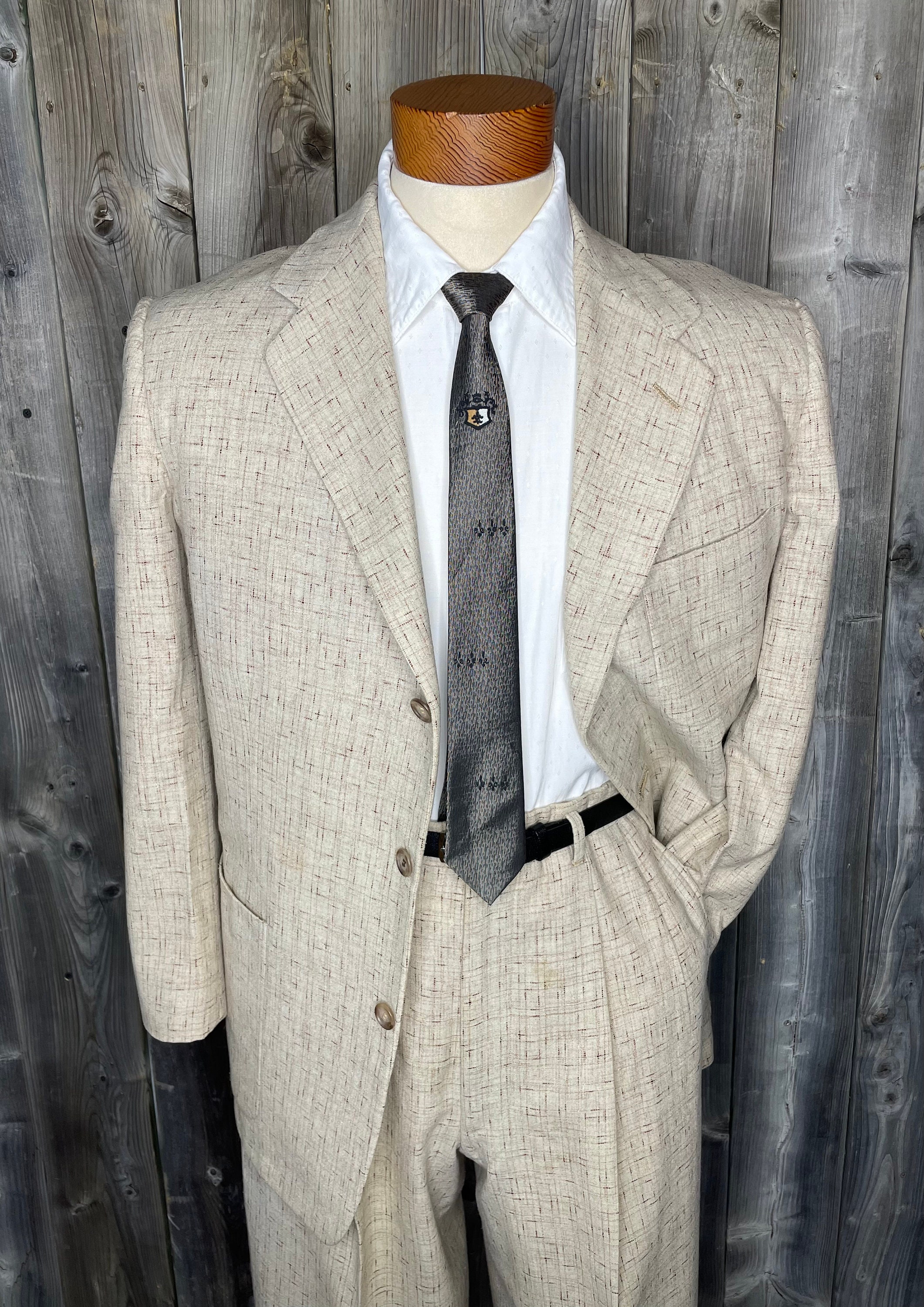 VINTAGE 1950s Hallebrook Fleck Suit / Hollywood / Mens Wear ...