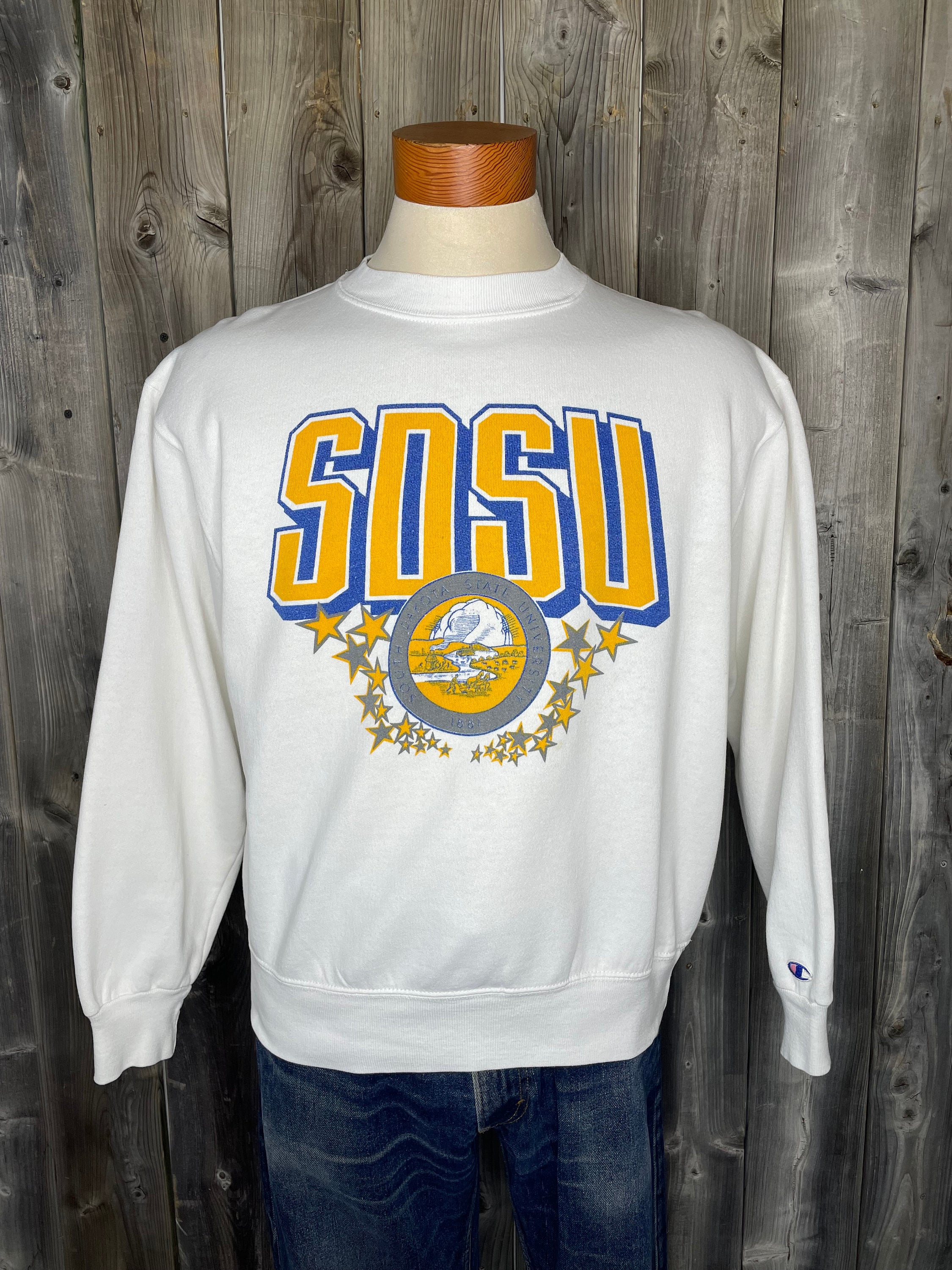 Vintage 1980s Champion South Dakota State University Crewneck Sweatshirt