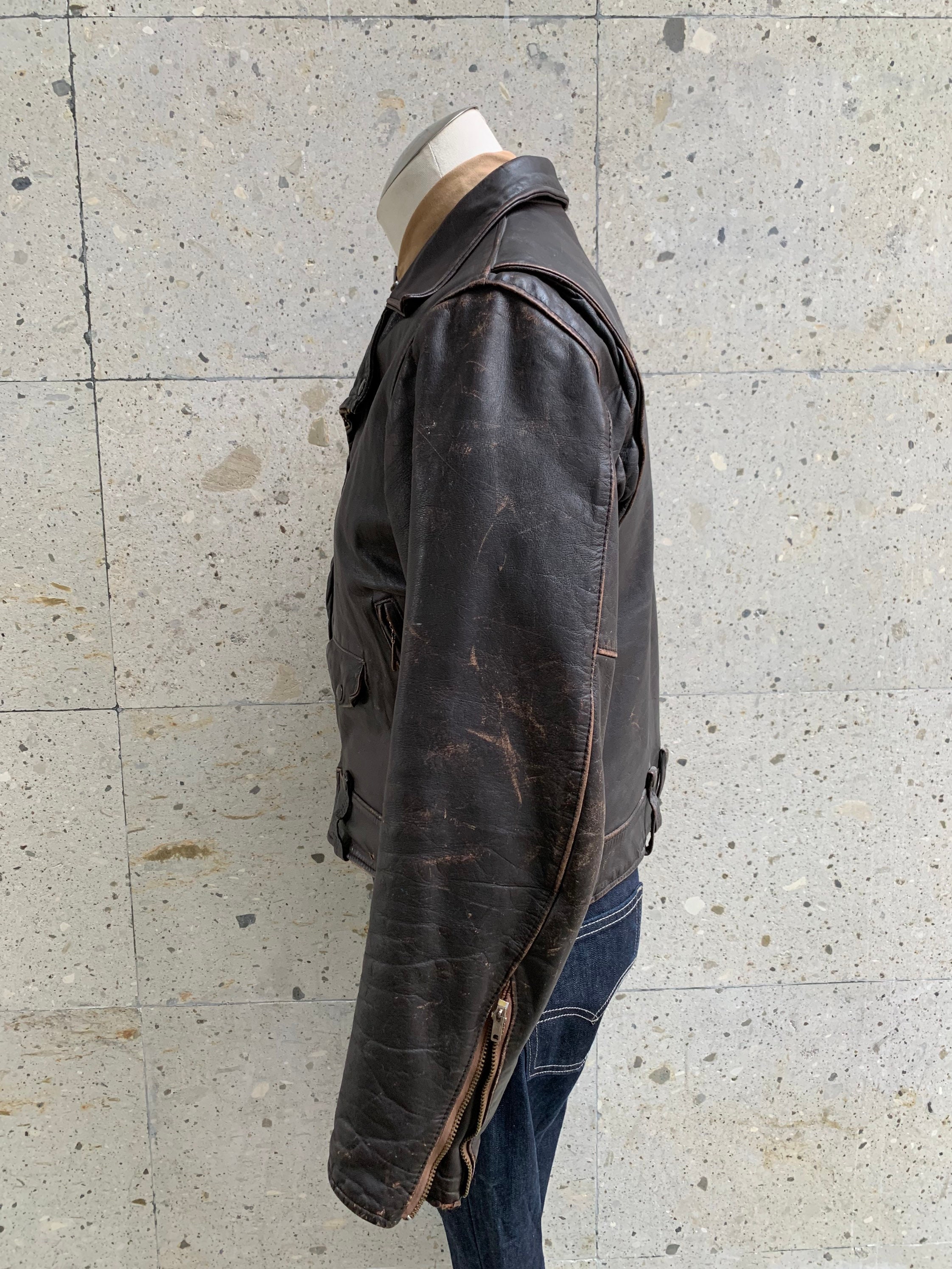 Berman’s leather jacket 本革 M 70〜80's Vintage 1970s Berman's Leather Biker Jacket: Rockabilly Punk