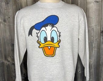 VINTAGE 80er Jahre Donald Duck Sweatshirt / Walt Disney / Klassische Cartoons / Workout Athletik Kleidung / Streetwear / Comic / Made In USA