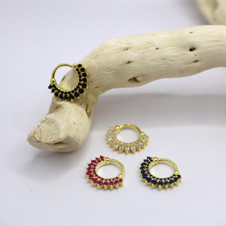 Daith Piercing Pink Ear Piercing Daith Gold Piercing Ear Gold Pink 925