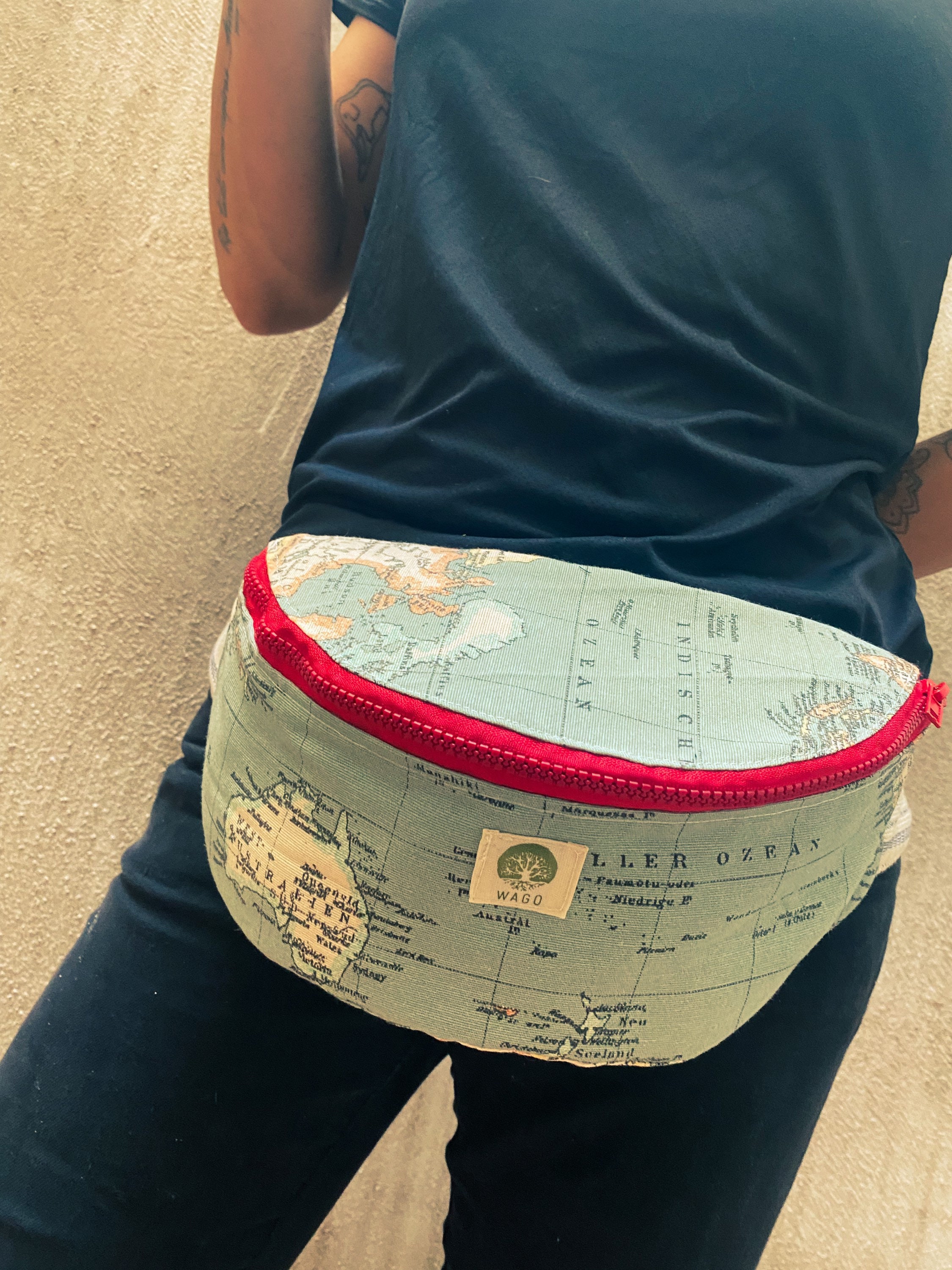 Riñonera estampada de mapa de viajero bolso de - Etsy