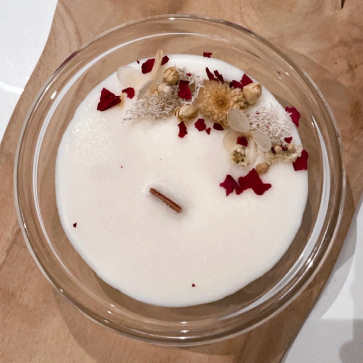 Bougie Fleurie Artisanale à La Cire de Soja