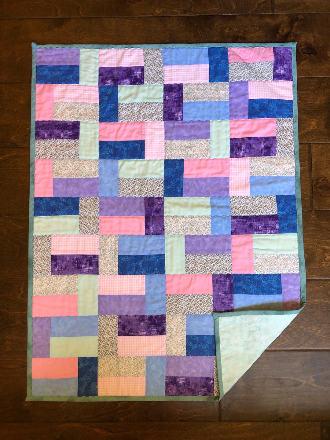 Pastel Lap Quilt Floral Lap Quilt Quilted Lap Blanket Etsy