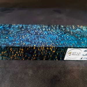 Stabilized Amboyna Wood Block — Perfect for Knife Handles, Luxury Pen Turning & Unique Woodworking Projects, knife maker gift