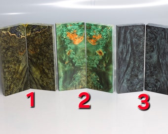 Stabilized Maple burl Wood scales—Perfect for Knife Handles, Luxury wood scales & Unique Woodworking Projects, knife maker gift