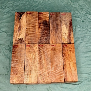 Raw Unstabilized curly mango Wood, knife maker gift, knife scales, wood worker gift, exotic wood blanks, raw wood
