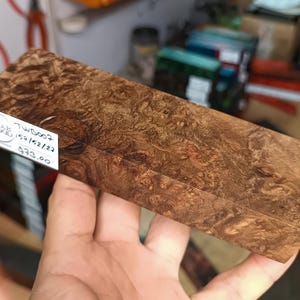 Stabilized Turkish Walnut Burl Wood, knife maker gift, Stabilized Wood For Crafts, knife blanks
