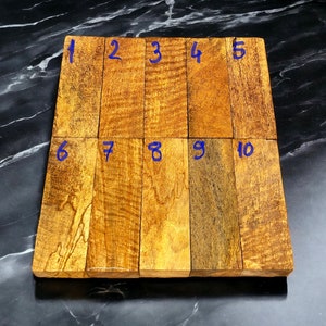 Raw Unstabilized curly mango Wood, knife maker gift, knife scales, wood worker gift, exotic wood blanks, raw wood