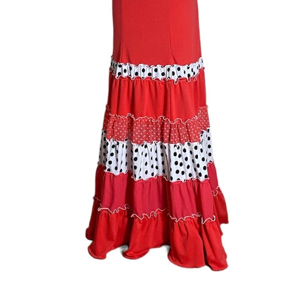 Beautiful tiered Flamenco skirt gypsy style