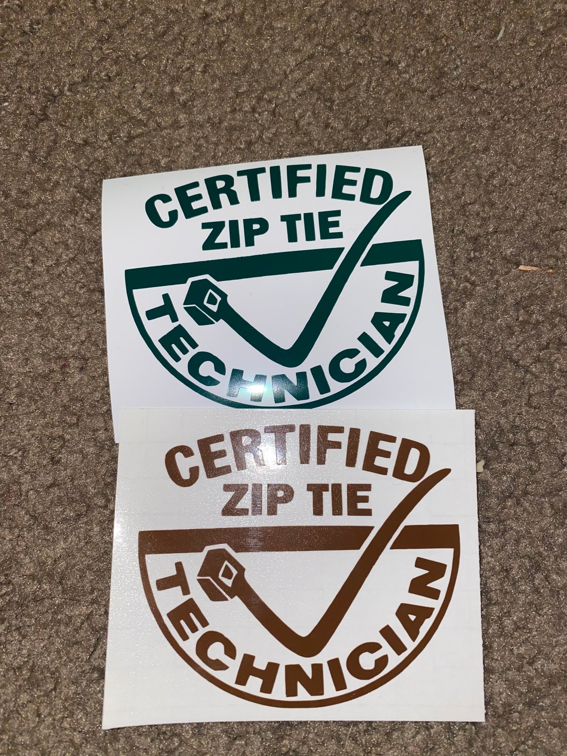 Certified zip tie technician decal ziptie technician zip Etsy