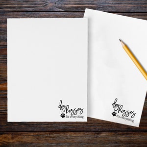 Dog Lover Gift, Dog Kisses, Notepaper, Dog Lover, Office Supplies, Dog Mom, Dog Dad, Stationary, New Dog Gift, Small Gift