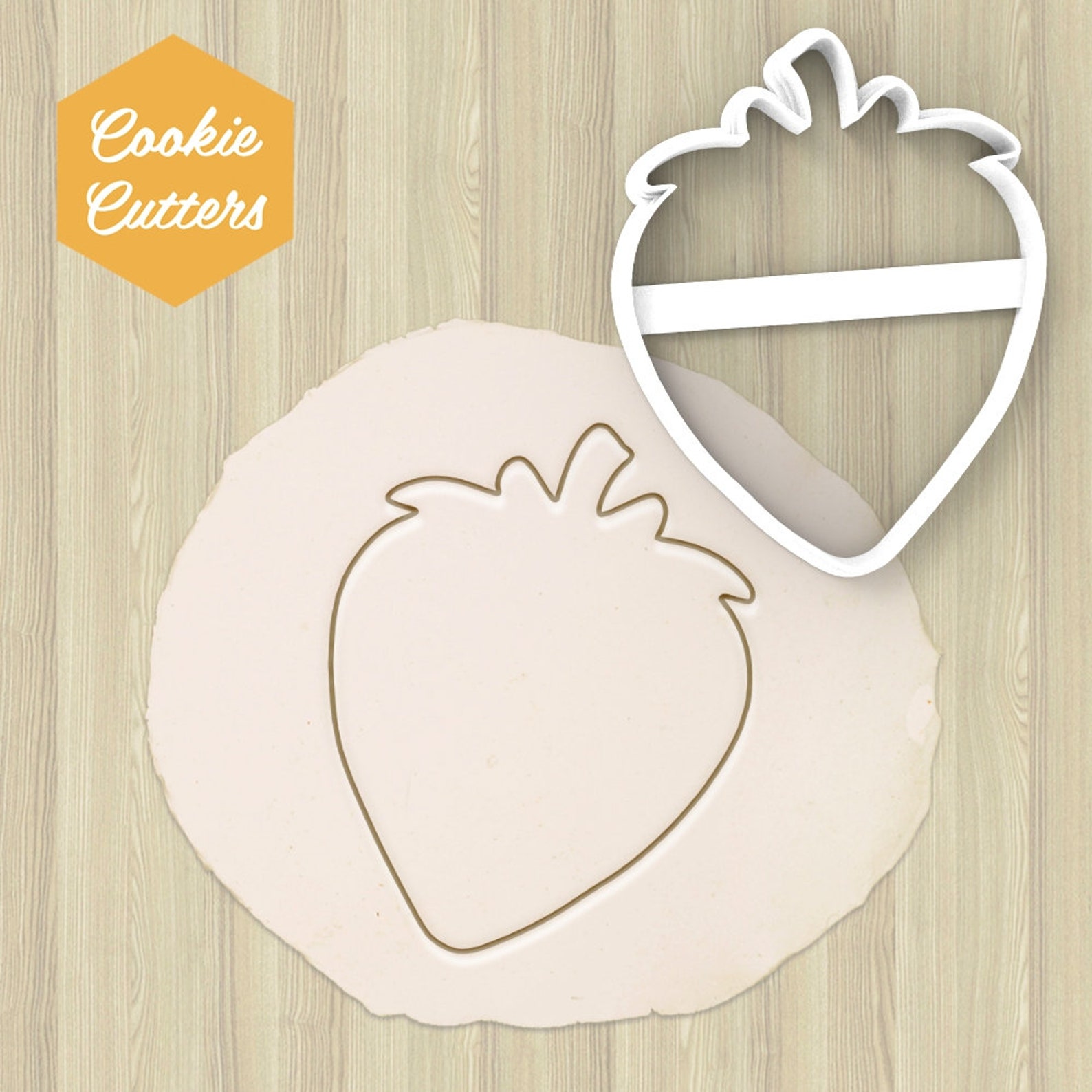 Strawberry Silhouette Cookie Cutter Etsy