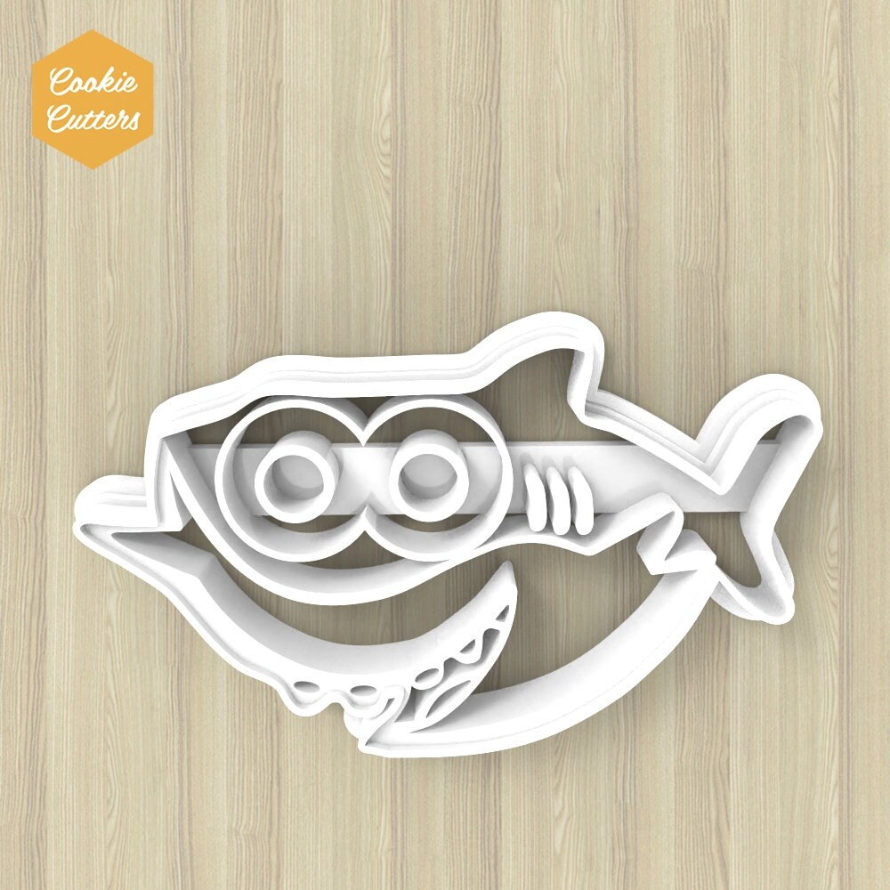 Funny Shark Cookie Cutter Etsy