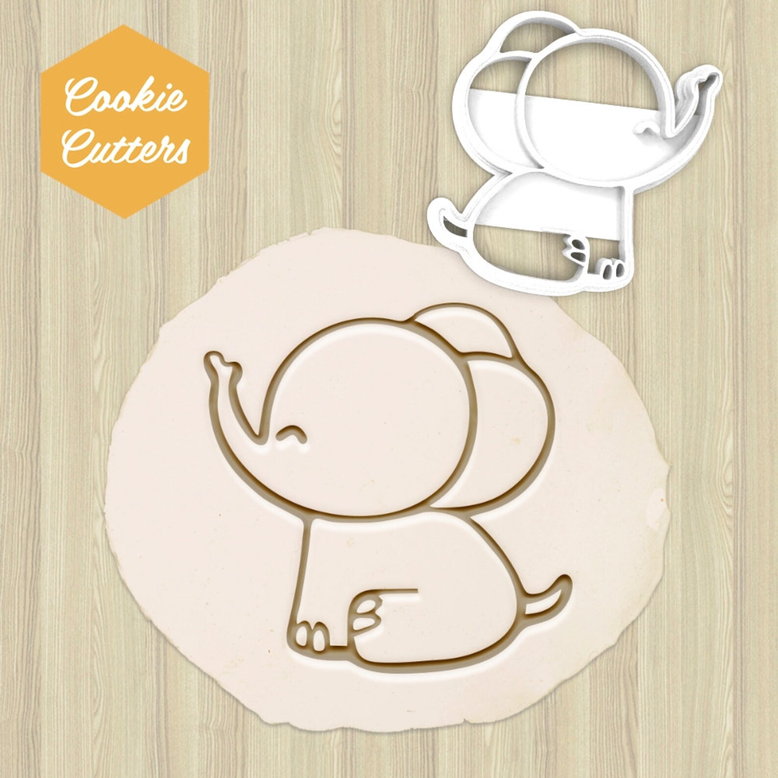 Baby Elephant Cookie Cutter Etsy
