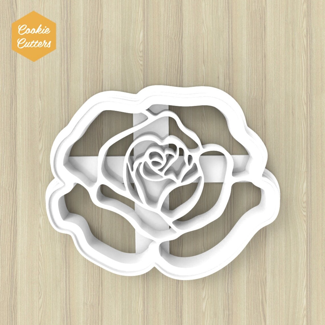 Rose Cookie Cutter Etsy