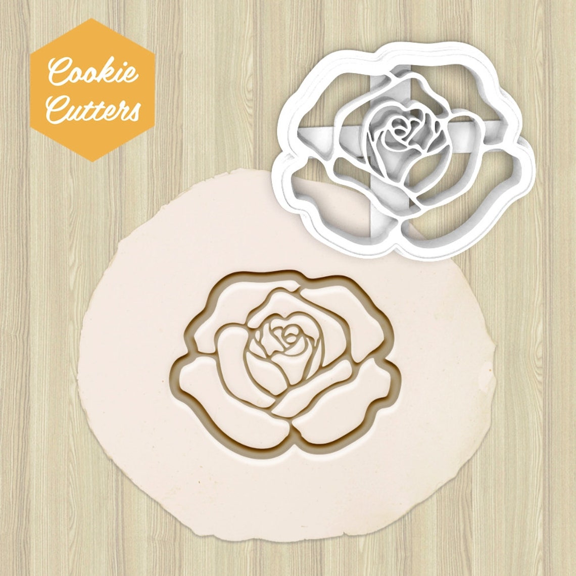 Rose Cookie Cutter Etsy