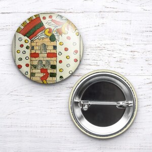 la tour, l'épingle de la tour, l'aimant de la tour, épingle de tarot, aimant de tarot, la maison diev, tarot de marseille, cadeau de tarot, cadeau éclectique, tarot