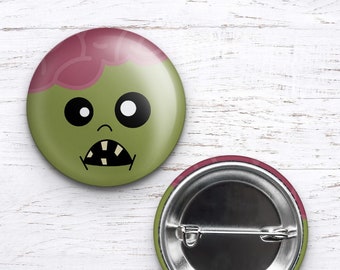 zombie pin, zombie magnet, zombie, halloween, halloween pin, halloween magnet, Halloween party, classroom gifts, cute pins, cute gifts