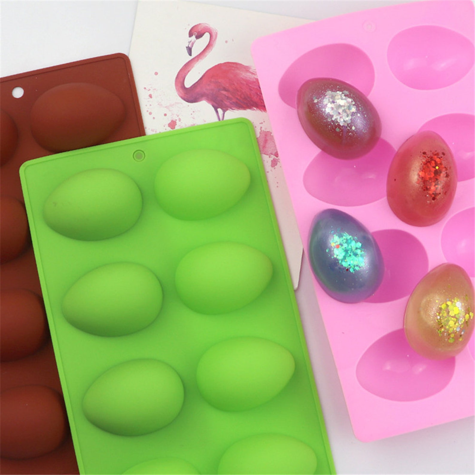 6 Lattices Easter Egg DIY Handmade Soap Mould Silicone Cake Mold Pastry Molds Ba