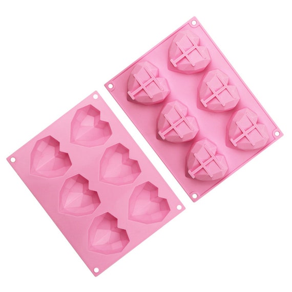 Mini Heart Silicone Mold Ice Cube Tray DIY Chocolate Fondant Mould 3D  Pastry Jelly Cookies Baking Cake Decoration Pastry Tools