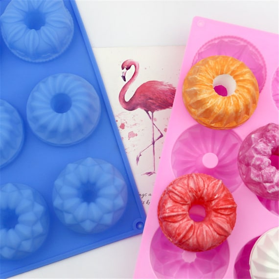 Silicone Molds 6-cavity Silicone Donut Baking Pan Non-stick 