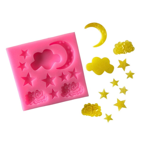 Moon cloud star Silicone Mold DIY Baking Non-Stick Chocolate Cookies Pastry Molds Dessert Cake Candy Decorating Mould Tools