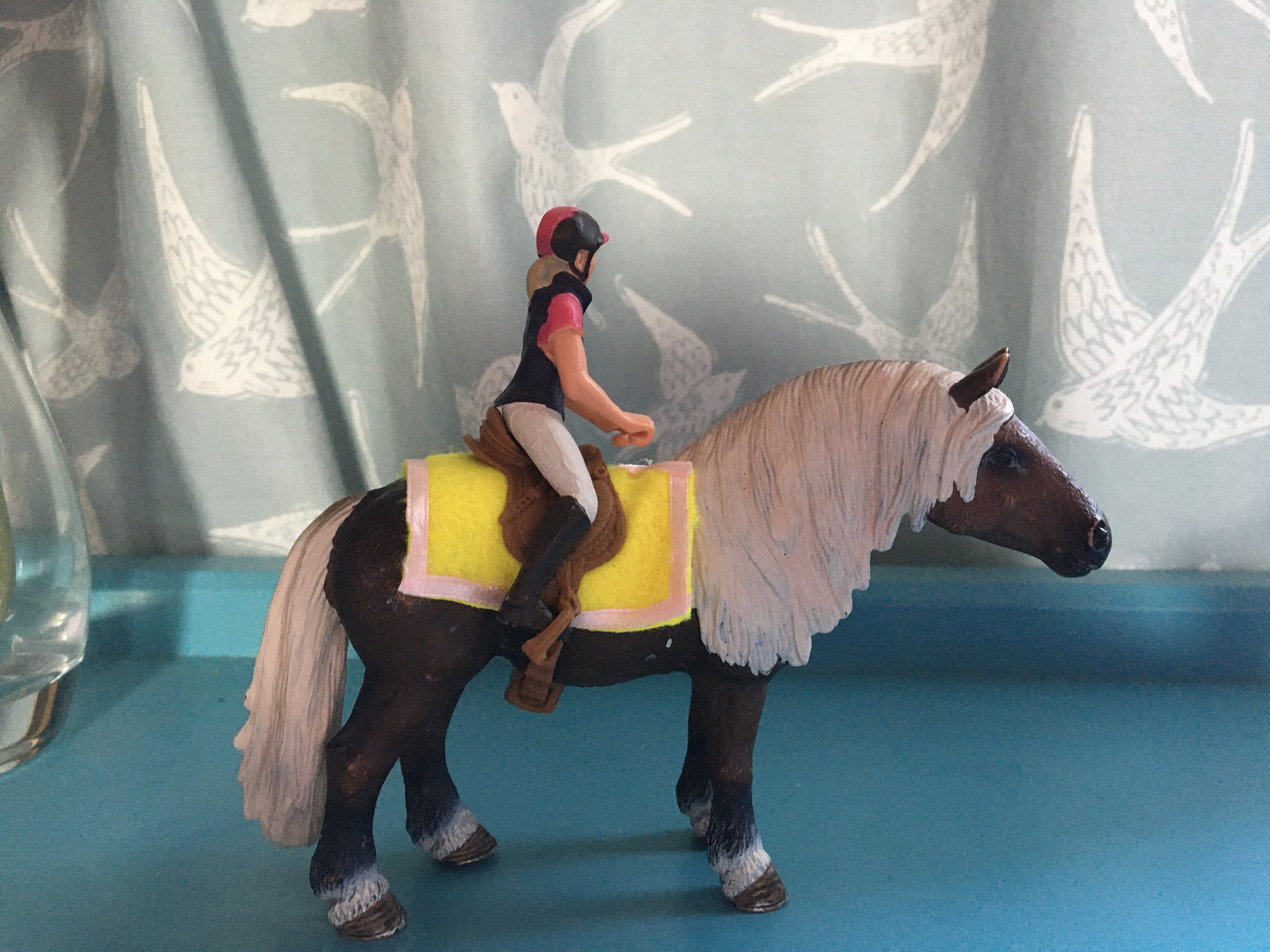 Schleich horse tack personalised yellow saddle pad Etsy