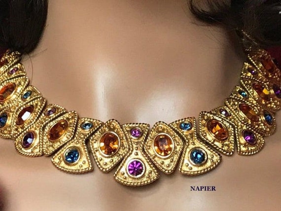 Gold chain collar, Napier, Napier chain necklace,… - image 3