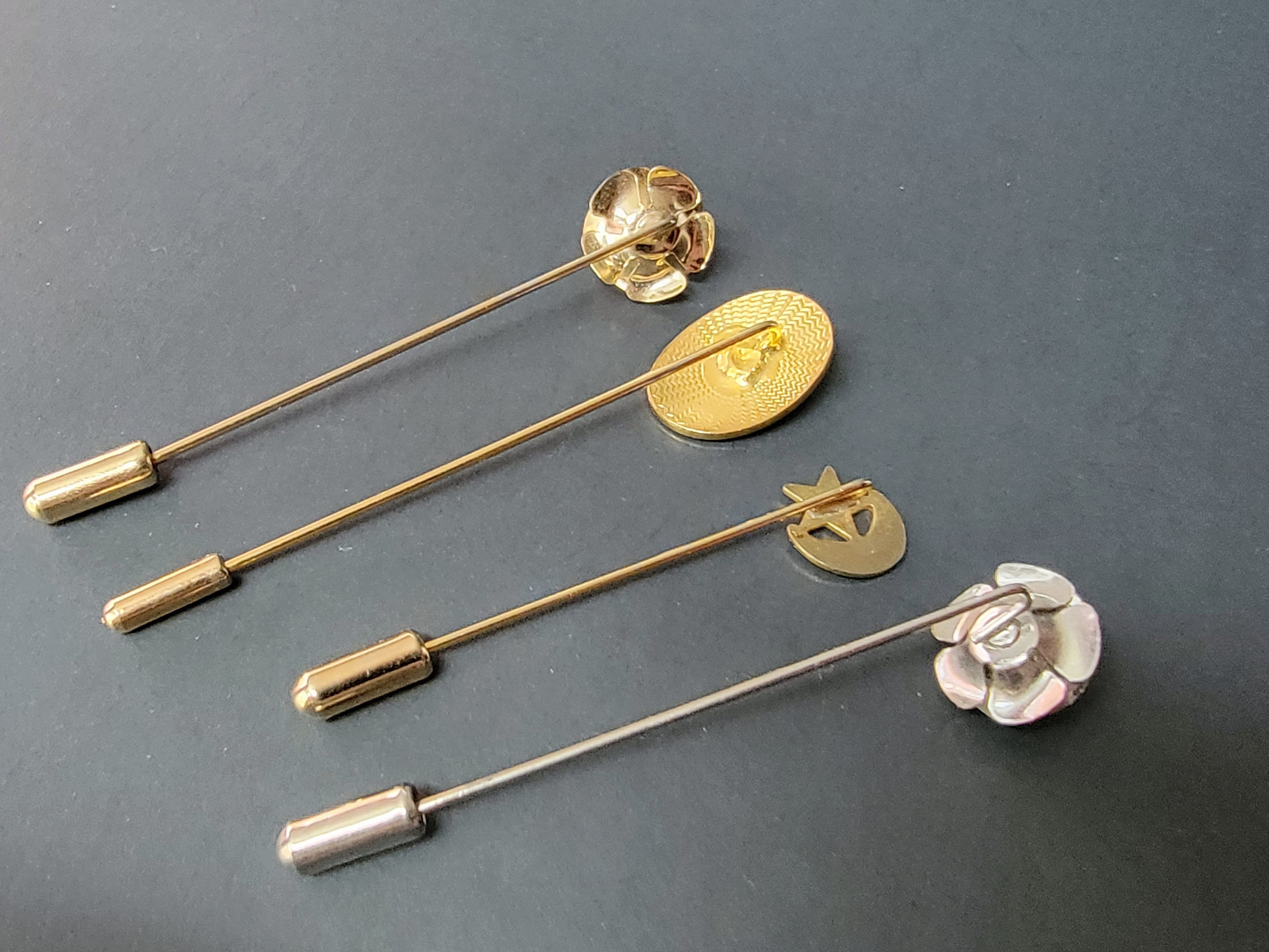Épingle de bâton antique Accortment, épinglettes, épingles à chapeau de