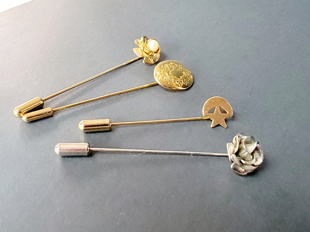 Épingle de bâton antique Accortment, épinglettes, épingles à chapeau de