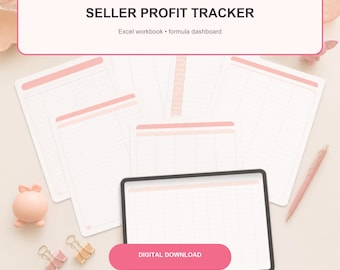 Reseller Profit Tracker Spreadsheet | Etsy Whatnot Sales, Fees, COGS & Expenses Excel