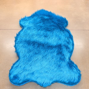Turquoise Nursery Cute Sheep Area Rug Kids Room Decors Acrylics Fur Nonslip USA