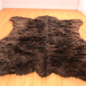 California Grizzly Accent Bearskin Rug Synthetic Fur Accent Decors