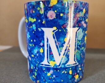 Multicoloured personalised Letter Mug | Birthday | Christmas | Mothers Day | Gift | Present