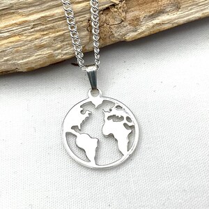 Silver &quot;You&#39;re My World&quot; Necklace Sterling Silver Charm and Chain, Romantic Gift Suitable for Everyday Wear