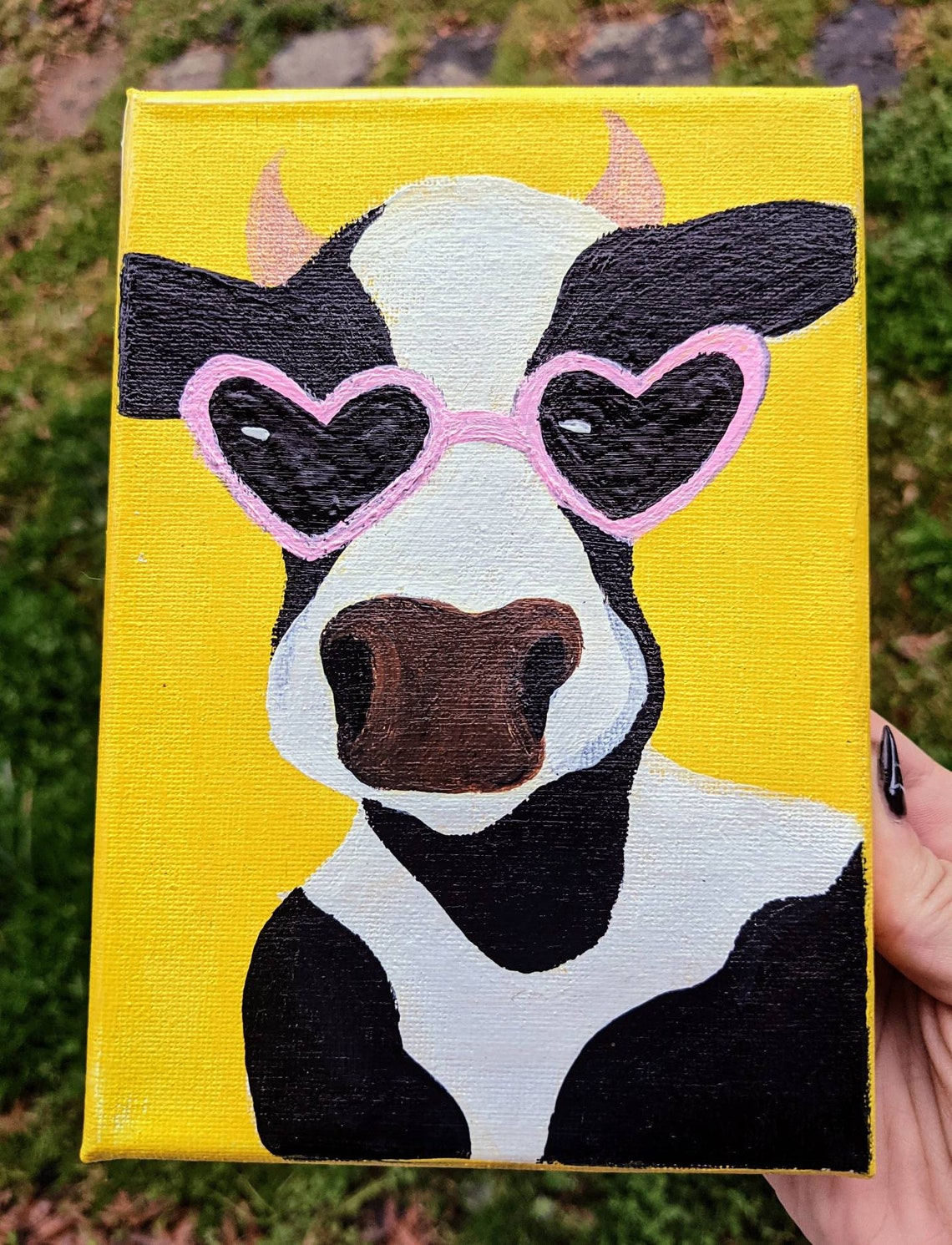 Mini Diva Cow Painting - Etsy