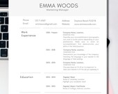 Professional Resume Template for Word, Modern CV Template, Word CV Template, Editable Word Resume Template, Printable