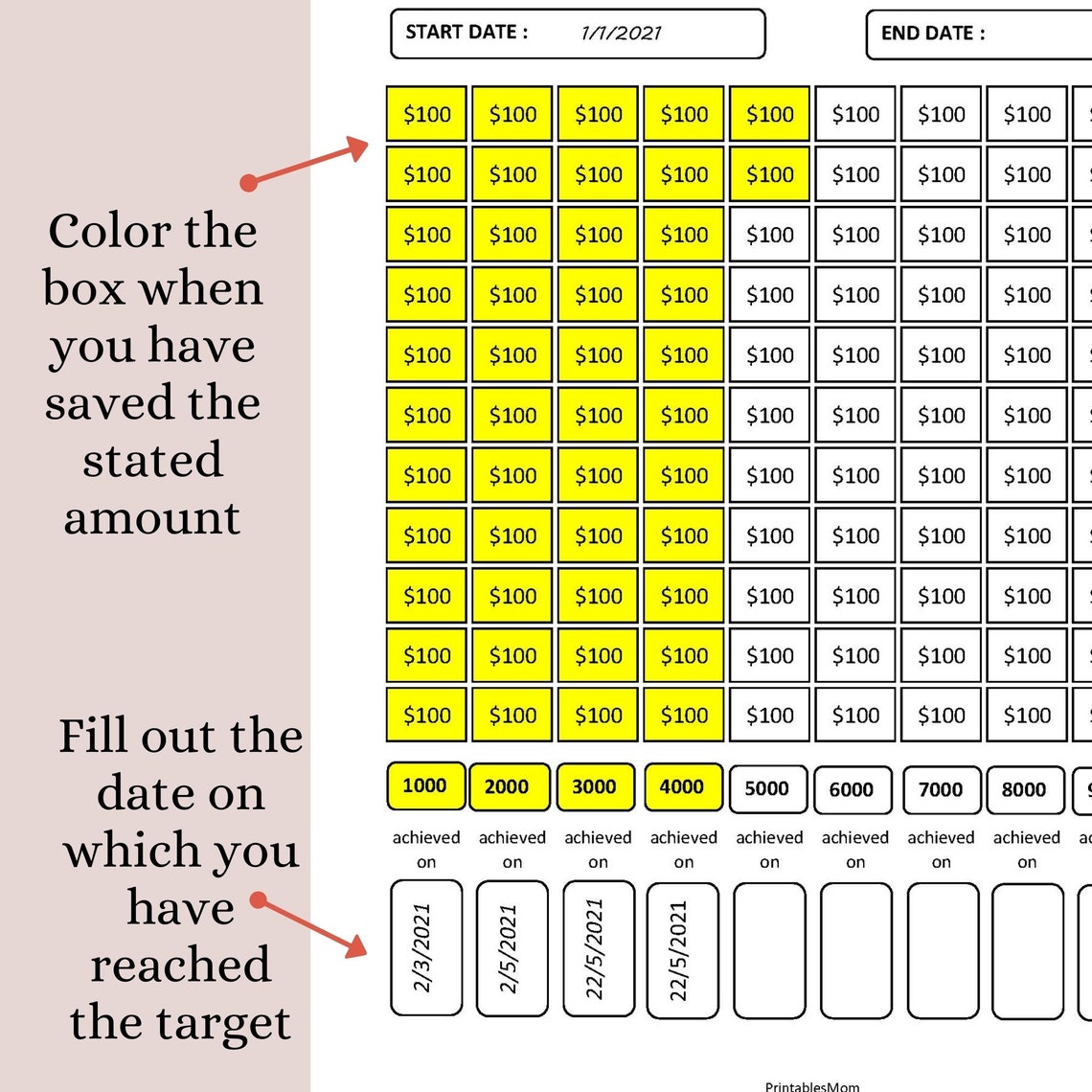 10000-savings-challenge-tracker-printable-financial-tracker-etsy