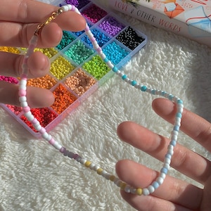 Pastel Necklace | beaded necklace | preppy necklace | Easter necklace | rainbow necklace | necklace for teens | gift for her