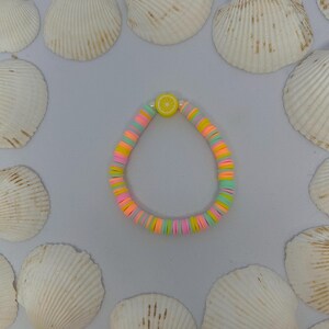 Pulsera de limón, joyería preppy de verano, pulsera de fruta infantil, joyería pastel para adolescentes, pulsera de cuentas, regalo, joyería de limonada, dije de arcilla, linda pulsera.