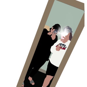 Digital drawing. Perfect for couples or for a gift for a friend