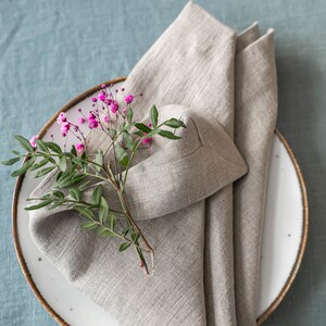 Linen napkins / Washed Soft Linen Table Napkin / Rustic Table Decor / image 7