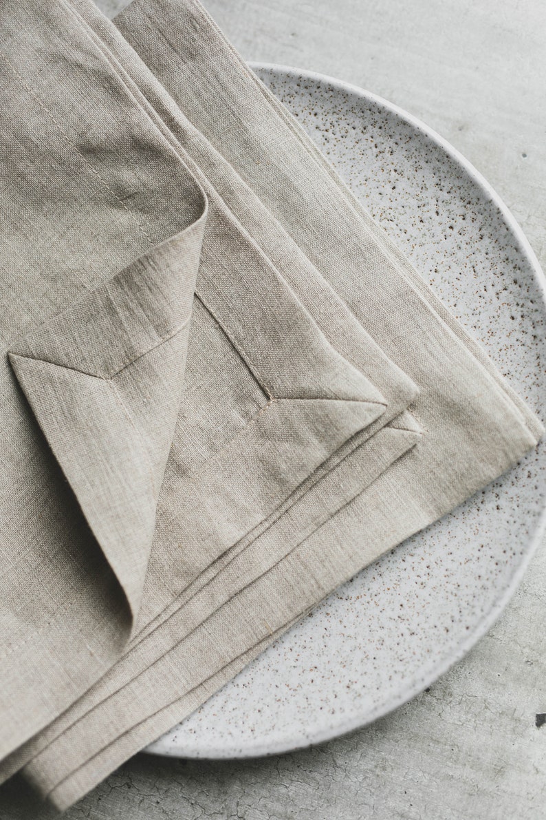 Linen napkins / Washed Soft Linen Table Napkin / Rustic Table Decor / image 3