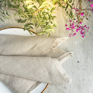 Linen napkins / Washed Soft Linen Table Napkin / Rustic Table Decor / image 5