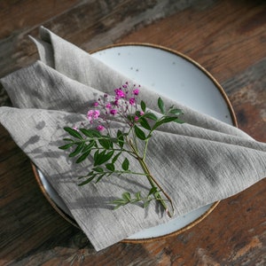 Linen napkins / Washed Soft Linen Table Napkin / Rustic Table Decor / image 4