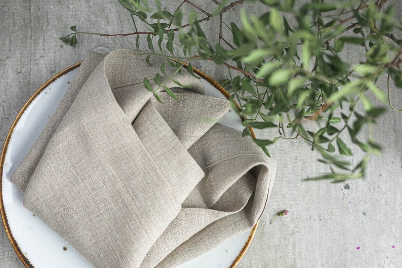 Linen napkins / Washed Soft Linen Table Napkin / Rustic Table Decor / image 10