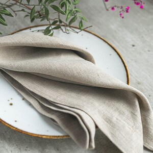 Linen napkins / Washed Soft Linen Table Napkin / Rustic Table Decor / image 2